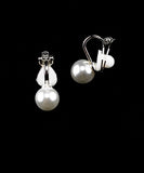 182C - Strung Pearl Clip-On  Earrings