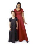 SARAH (Style #203) - Sweetheart Neck, Short Sleeve Satin Dress - Youth