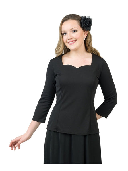 DEUXIEME CLASSE -  DEUXIEME CLASSE 3/4 Sleeve Blouse！！ Deuxieme Classe Women T-shirt 3/4 Sleeve Cut and Sew Rib