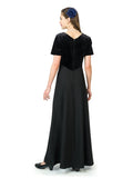 JULIA (Style #2502) - Velvet Scoop Neck, Short Sleeve Dress