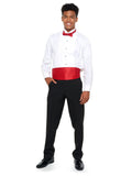 700 - White Wing Tip Collar Pleated Tuxedo Shirt