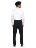 700 - White Wing Tip Collar Pleated Tuxedo Shirt