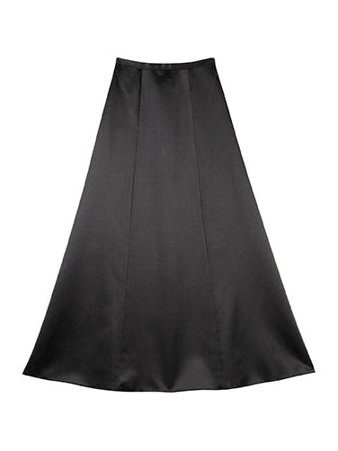TATUM (Style #3123) - Satin Front Waistband Floor Length Skirt