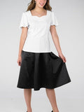 PEARL (Style #3225) - Satin Mid Calf Skirt