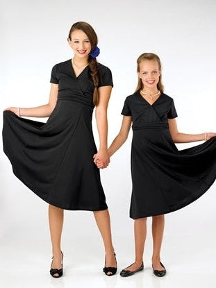GRACE (Style #406) - Cross Over Short Sleeve Show Choir Dress