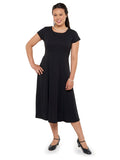 EMMA (Style #414) - High Scoop Neck Cap Sleeve Show Choir Dress