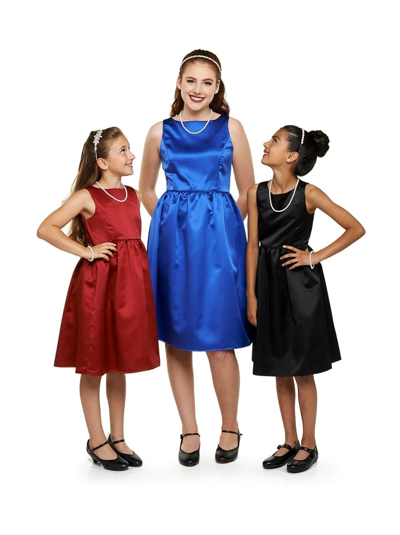 AUDREY (Style #425Y) - Boat Neck Sleeveless Show Choir Dress - Youth