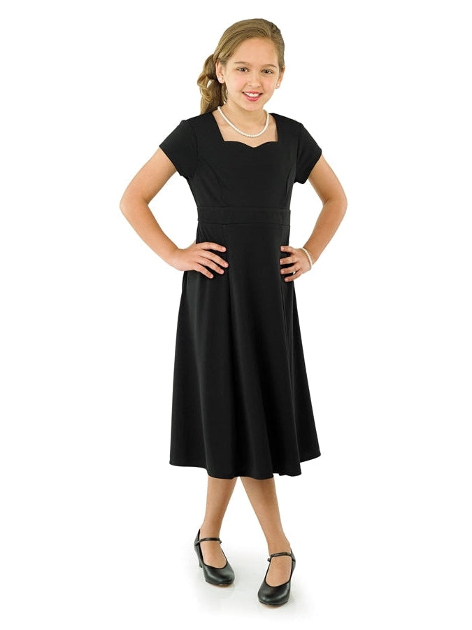 RACHEL (Style #443Y) - Sweetheart Neck Short Sleeve Show Choir Dress - Youth RACHEL (Style #443Y) - Sweetheart Neck Short Sleeve Show Choir Dress - Youth