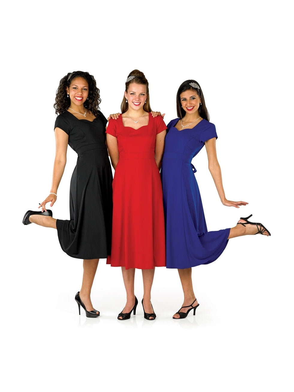 RACHEL (Style #443Y) - Sweetheart Neck Short Sleeve Show Choir Dress - Youth RACHEL (Style #443Y) - Sweetheart Neck Short Sleeve Show Choir Dress - Youth