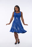 Style #501SEQ Scoop Neck Sleeveless Sequin Show Choir Dress