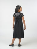 ANNIKA (Style #505BM-Y) - Scoop Neck Short Sleeve Broken Mirror Show Choir Dress- Youth