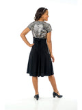 ANNIKA (Style #505BM) Scoop Neck Short Sleeve Broken Mirror Show Choir Dress
