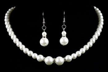 6191N - Strung Pearl & Diamond Necklace Set