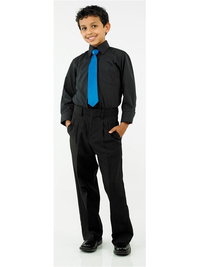 VINCENT (Style #6701-Y) - Black Shirt With Dress Trousers Package - Youth VINCENT (Style #6701-Y) - Black Shirt With Dress Trousers Package - Youth