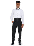 700 - White Wing Tip Collar Pleated Tuxedo Shirt