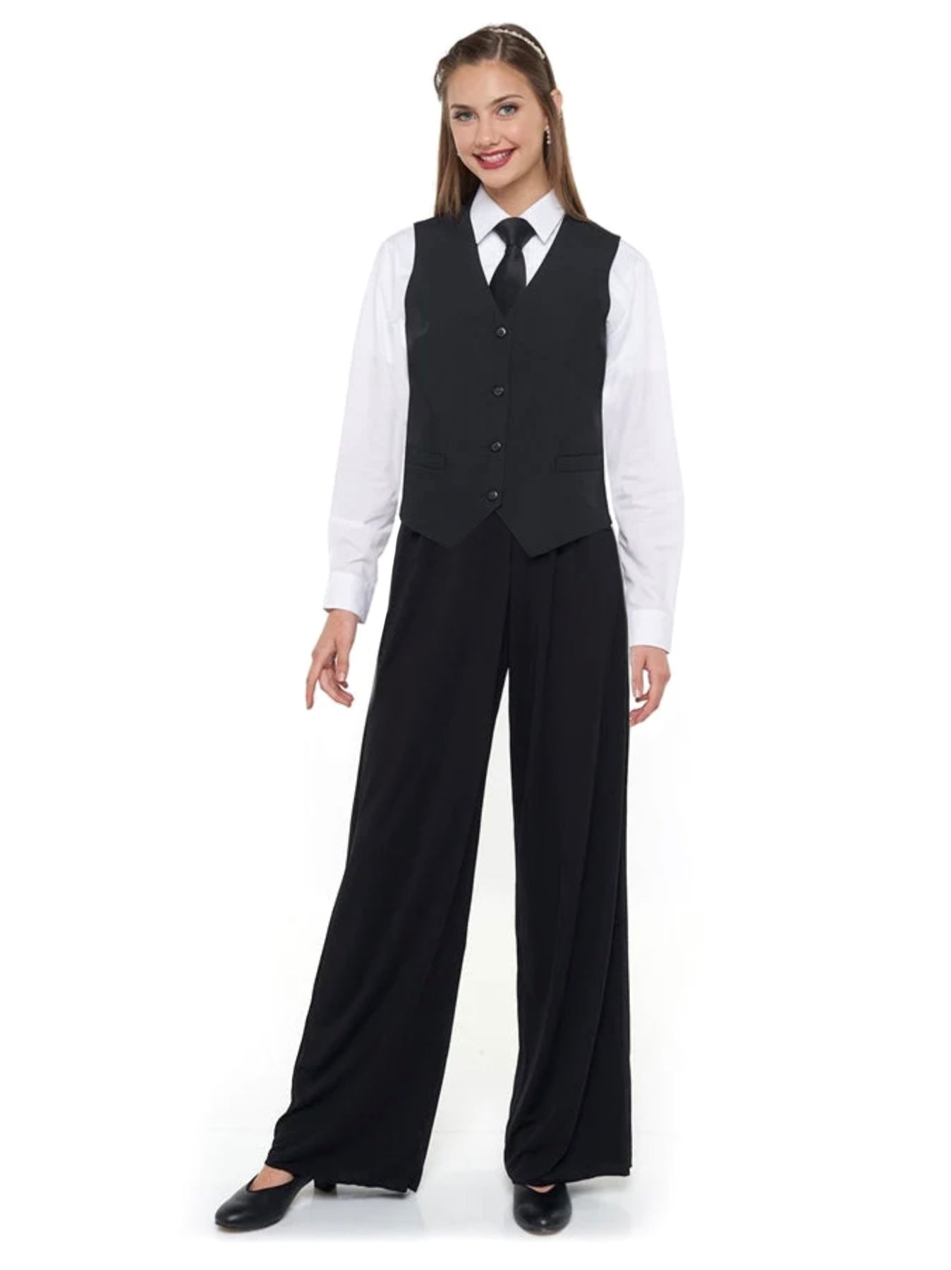 White shirt vest and tie cheap