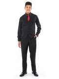 RILEY (Style #6710) - Black Shirt, Vest, Tie Package with Pants