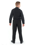 RILEY (Style #6710B) - Black Shirt, Vest, Tie Package with Pant - Boys