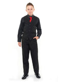 RILEY (Style #6710B) - Black Shirt, Vest, Tie Package with Pant - Youth