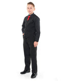 RILEY (Style #6710B) - Black Shirt, Vest, Tie Package with Pant - Youth