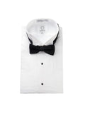700B - White Wing Tip Collar Pleated Tuxedo Shirt - Boys