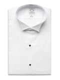 700-Y - White Wing Tip Collar Pleated Tuxedo Shirt - Youth